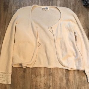 Cream Cardigan Sweater (S)